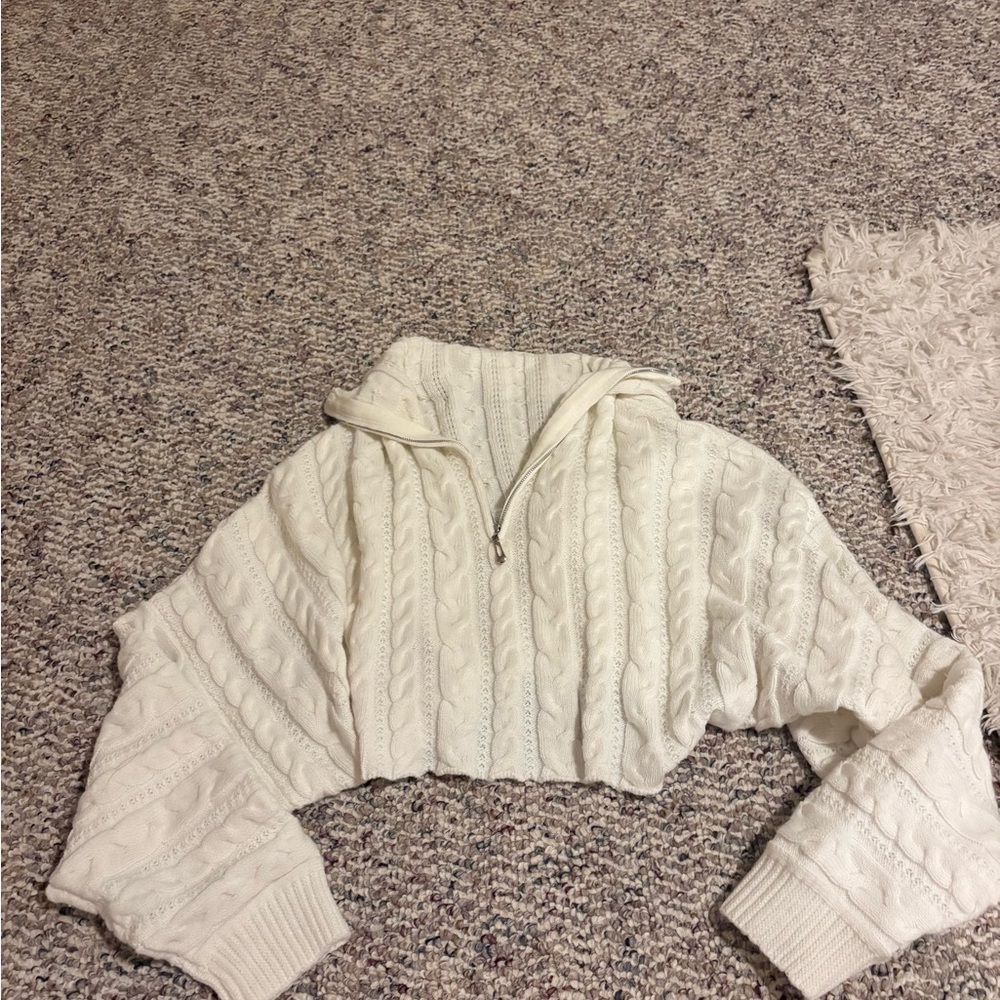 Cream Cable Knit Sweater